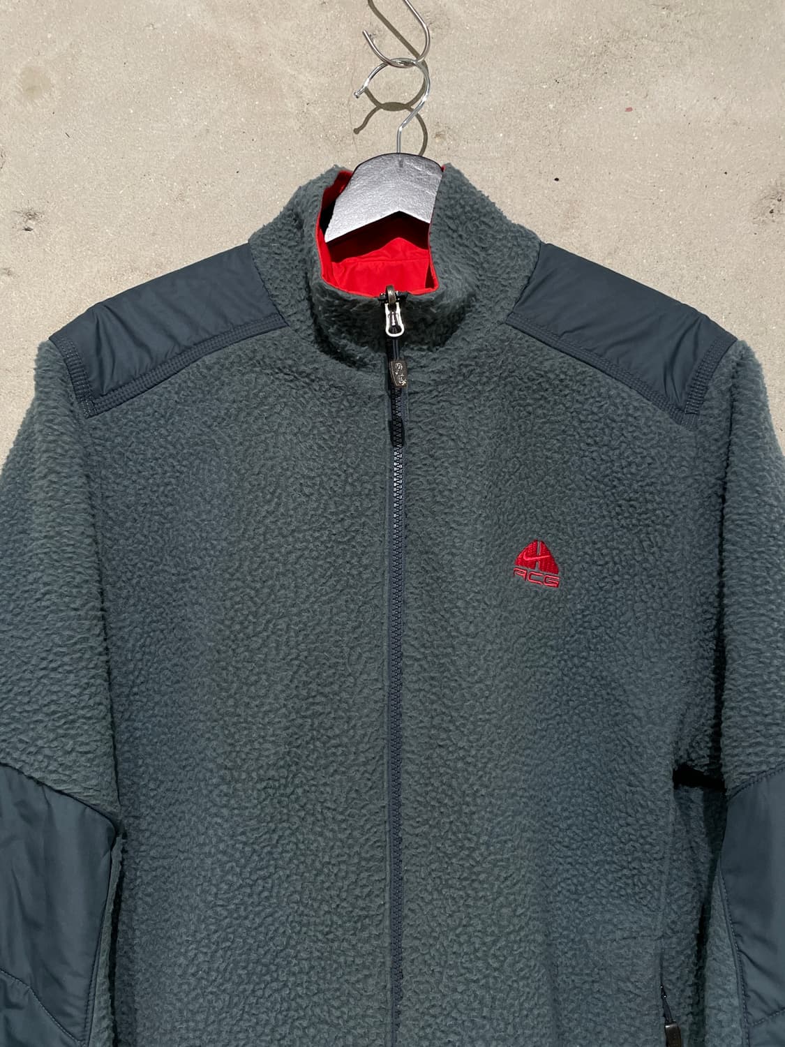 나이키 acg 레드 앤 그레이 클리마 핏 리버시블 플리스 자켓 상품이미지2