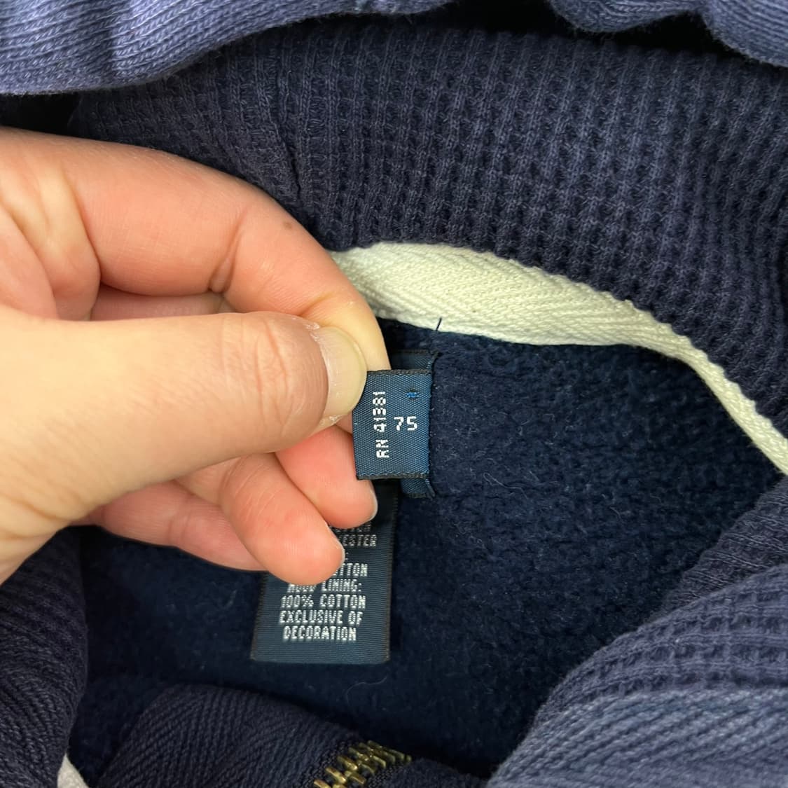 95 폴로랄프로렌 와플 네이비 후드집업 상품이미지4