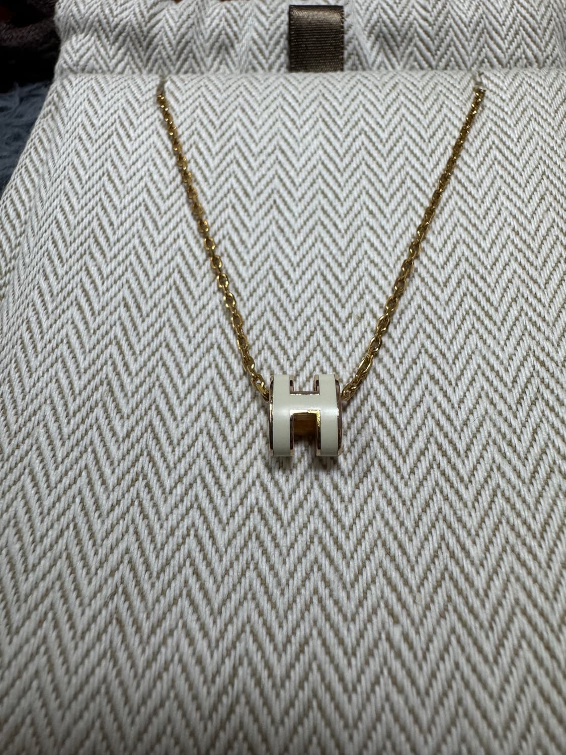 에르메스 미니 팝아슈 골드 하드웨어 & 블랑 상품이미지2