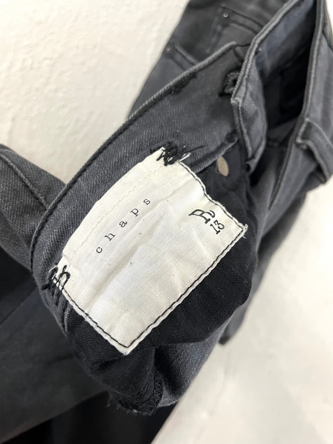 R13 챕스 레더 데님 팬츠 상품이미지5