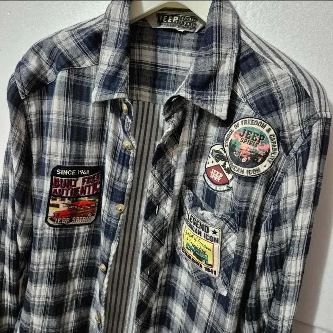 JEEP 지프 정품 요즘유행 검정 체크 셔츠 s~XL모두 예쁨 상품이미지1