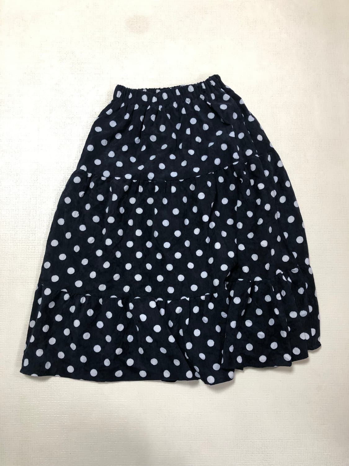 빈티지 블랙 도트 코듀로이 롱 스커트 상품이미지8