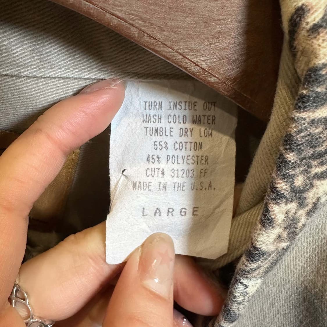 USA VINTAGE 웨스턴 셔츠 지브라 패턴 패치워크 디테일 베이지 상품이미지7