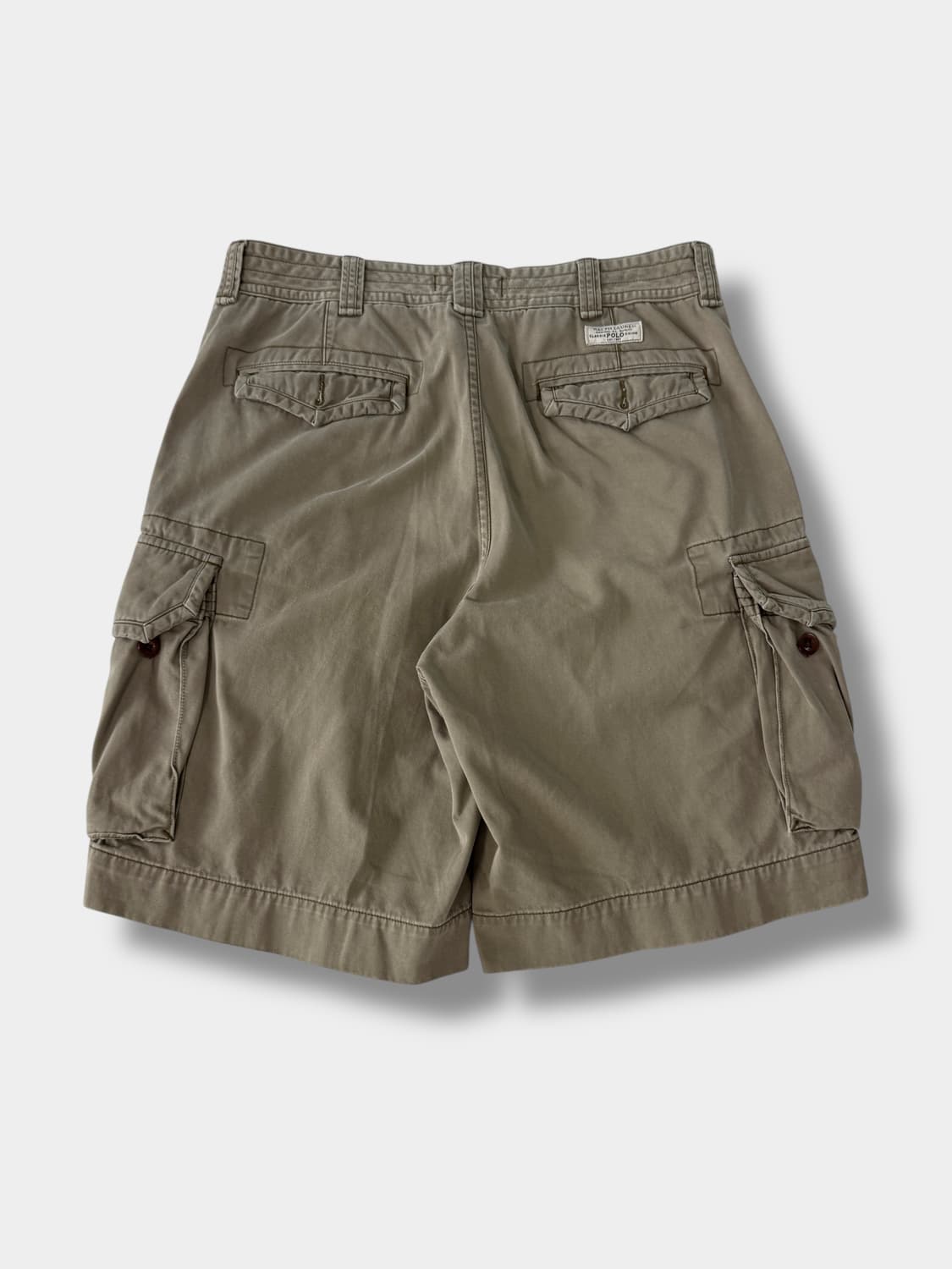 폴로 랄프로렌 와이드핏 카키브라운 코튼 카고 버뮤다 팬츠 상품이미지2