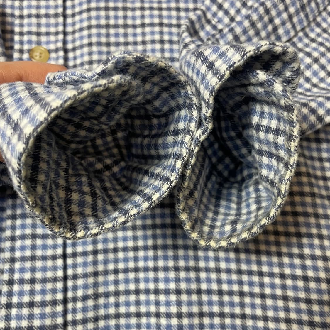 폴로 랄프로렌 블루체크 클래식핏 플란넬 긴팔 셔츠 상품이미지4