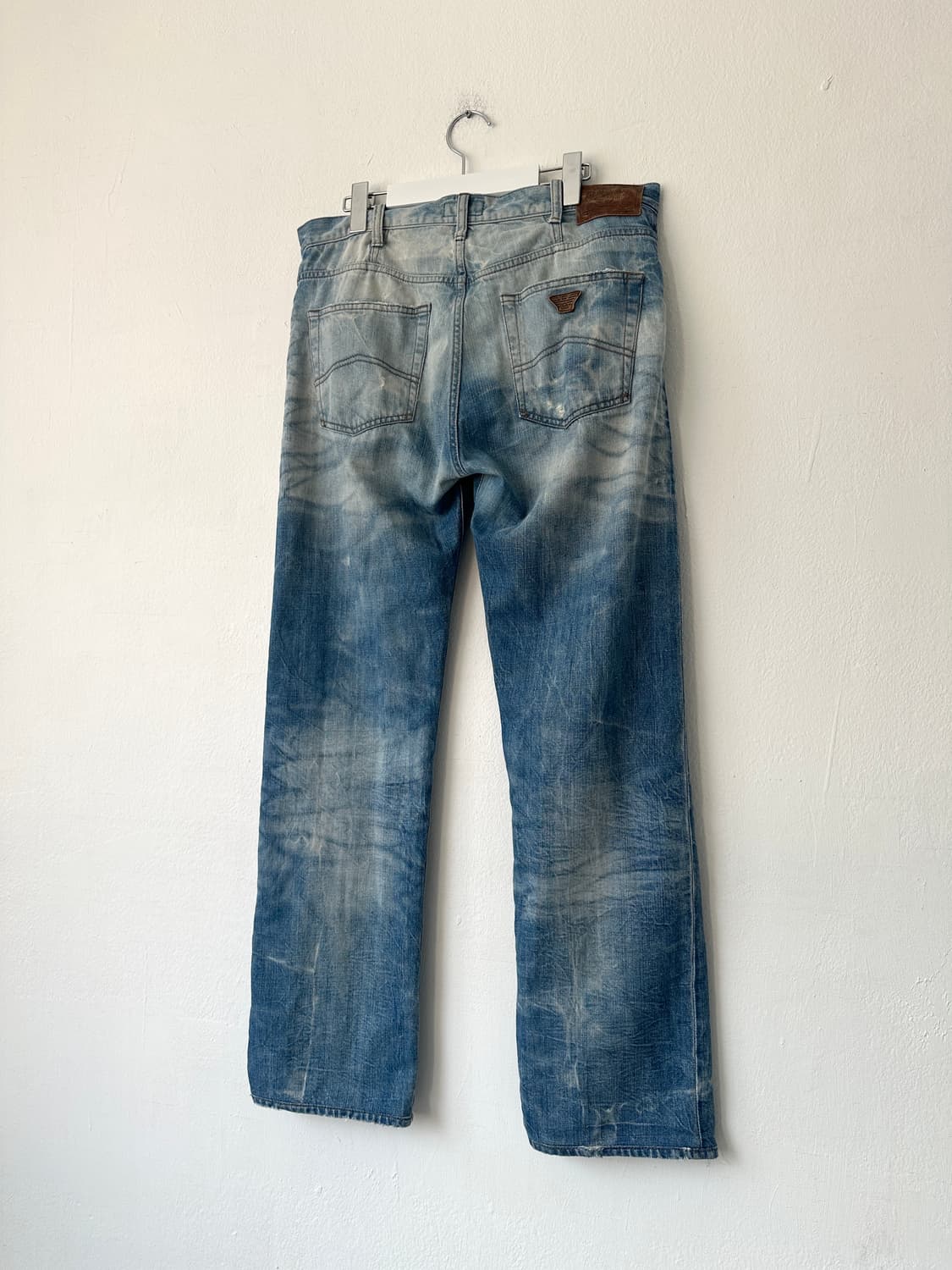 알마니 2000s 디스트로이드 블루 워싱진 상품이미지6