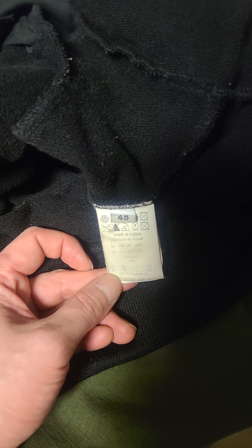 솔리드옴므 검정 후드 48사이즈 상품이미지6