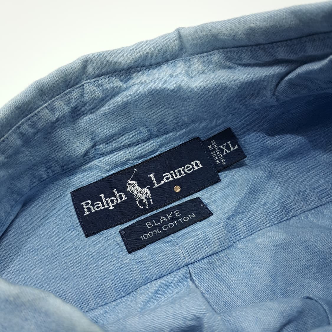 CL293 XL 폴로 90s 샴브레이 멀티포니 셔츠 남방 상품이미지3