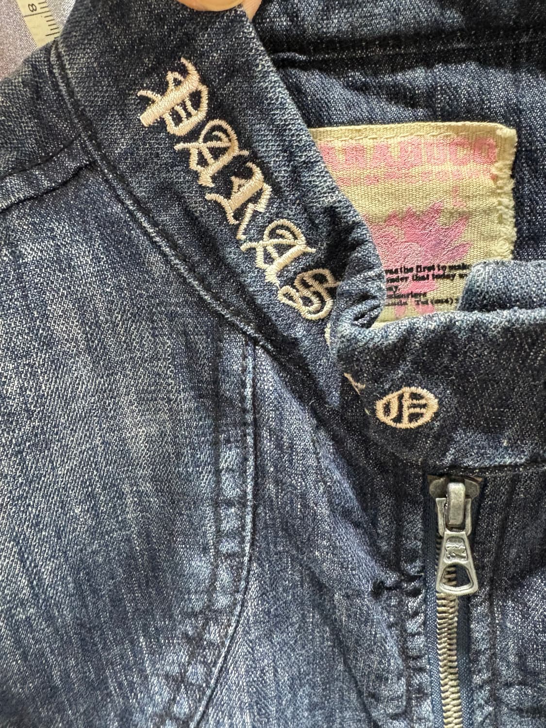 M 데님 절개 패디드 우먼스 바이커 자켓 상품이미지5