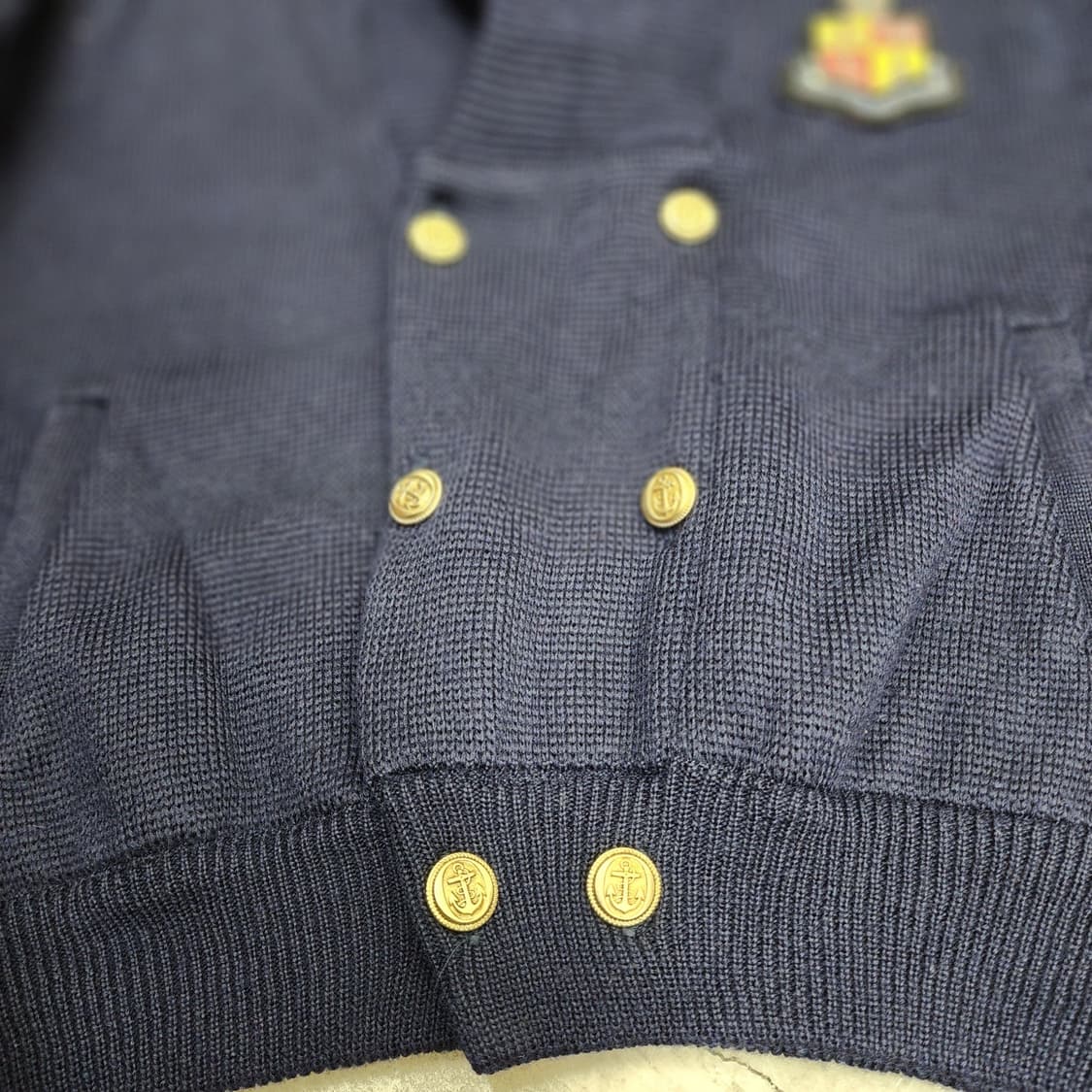 로얄 플레이트 숄카라 금장 니트 가디건 상품이미지6