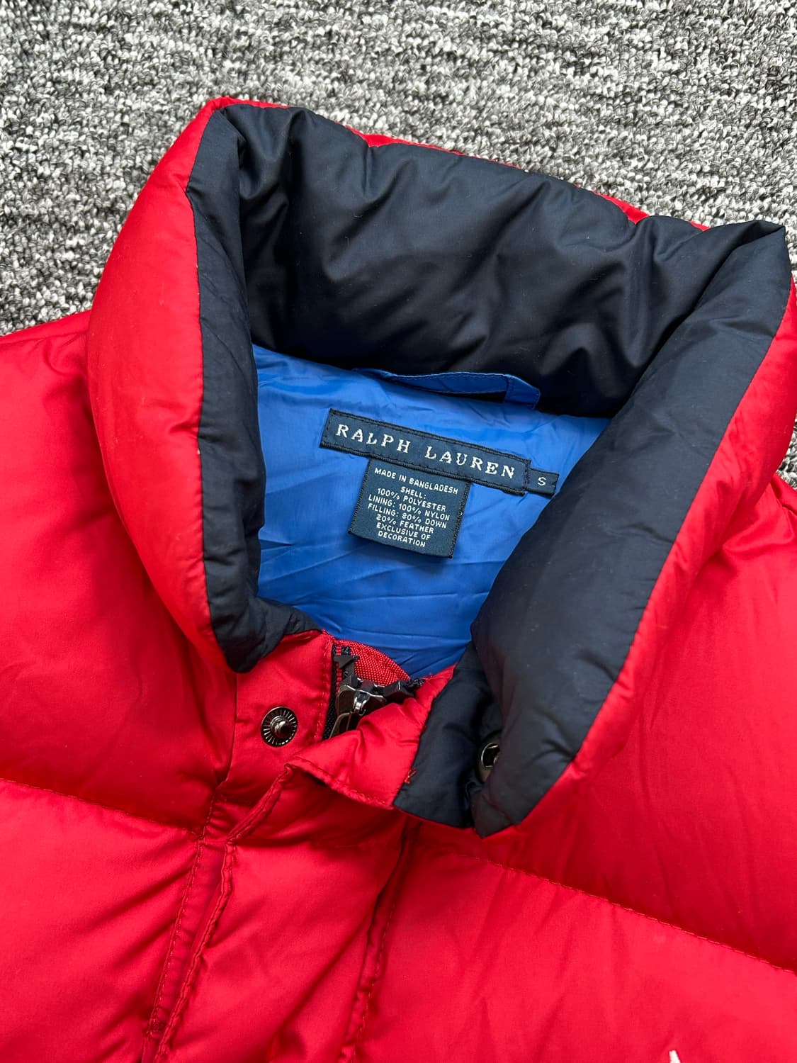 폴로 랄프로렌 빅포니 레드 패딩 조끼 S 상품이미지5