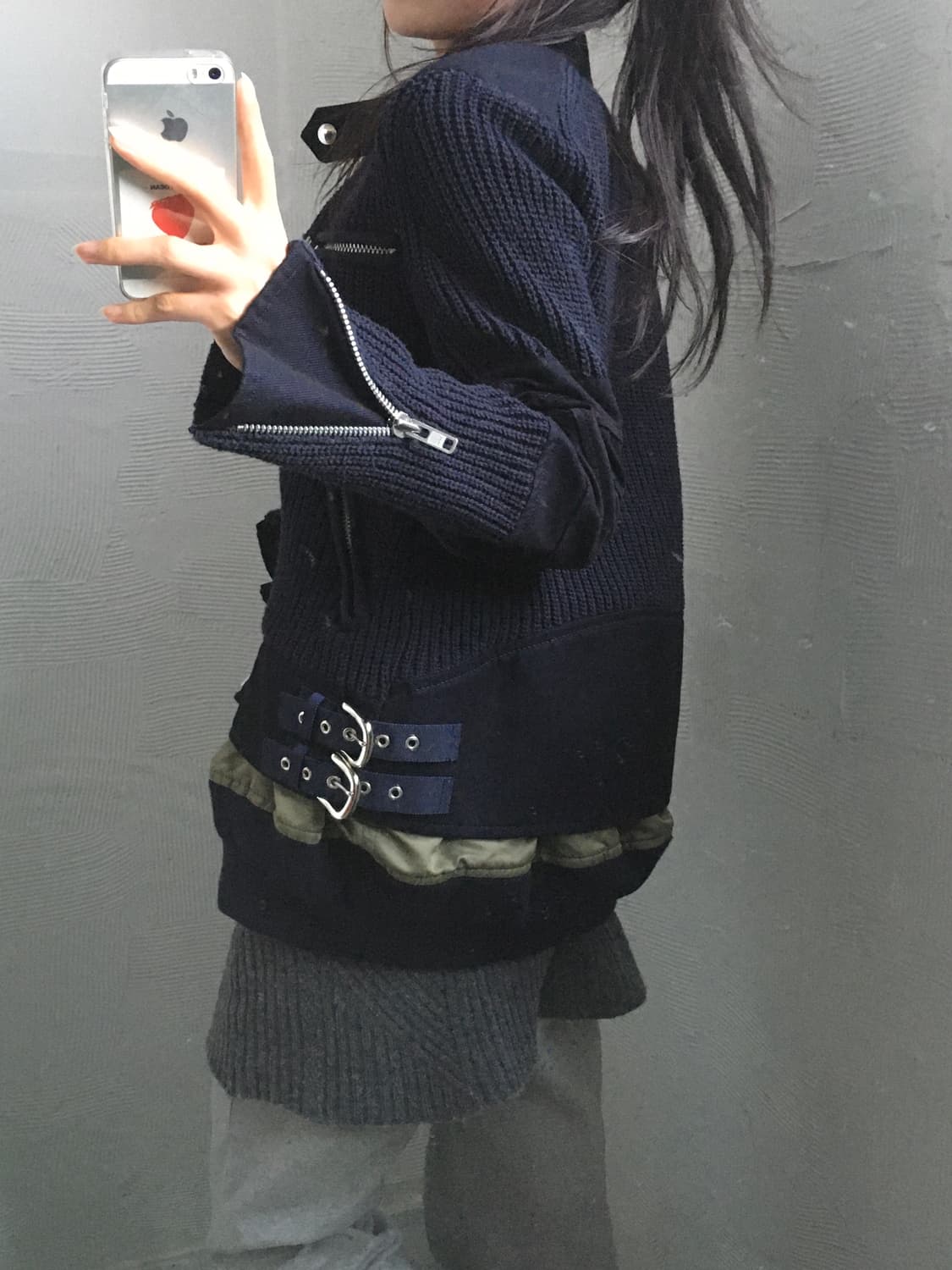 Sacai 사카이 니트 MA-1 디테일 집업 자켓  상품이미지2