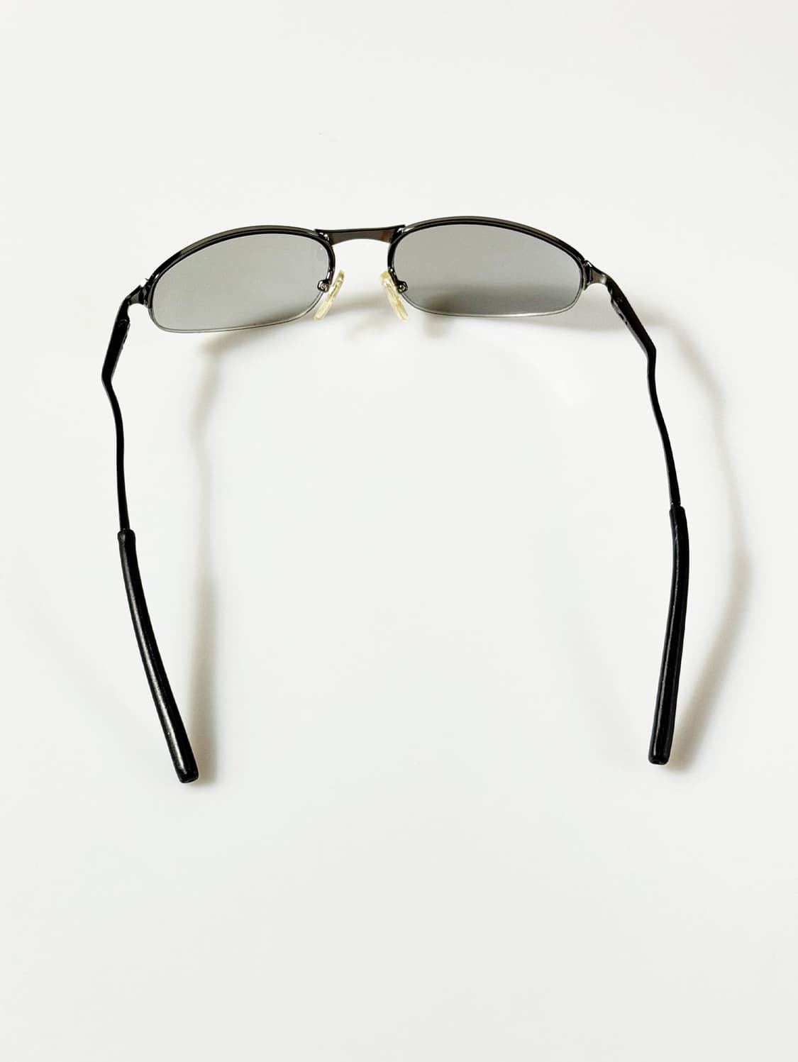 건메탈 스퀘어 반무테 프레임 빈티지 선글라스 상품이미지5