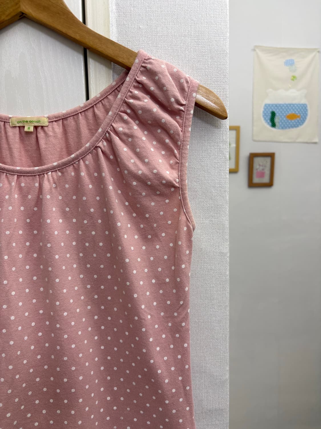 핑크 도트 슬리브리스 상품이미지2