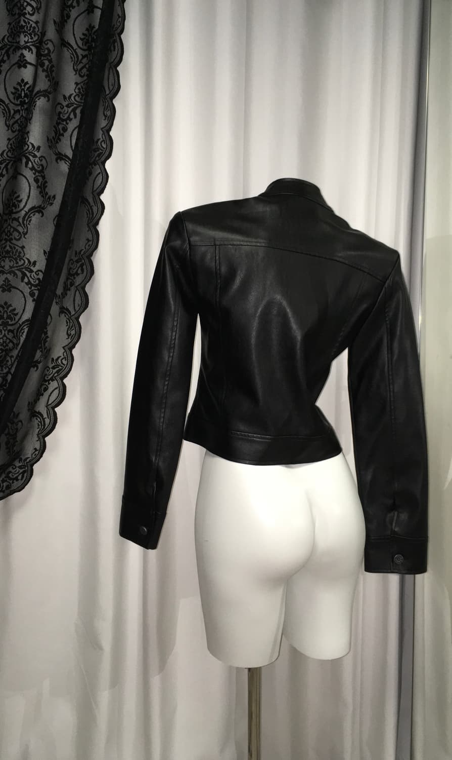 보헴서 보헤미안서울 투웨이 베이직 레더 자켓 블랙 상품이미지5