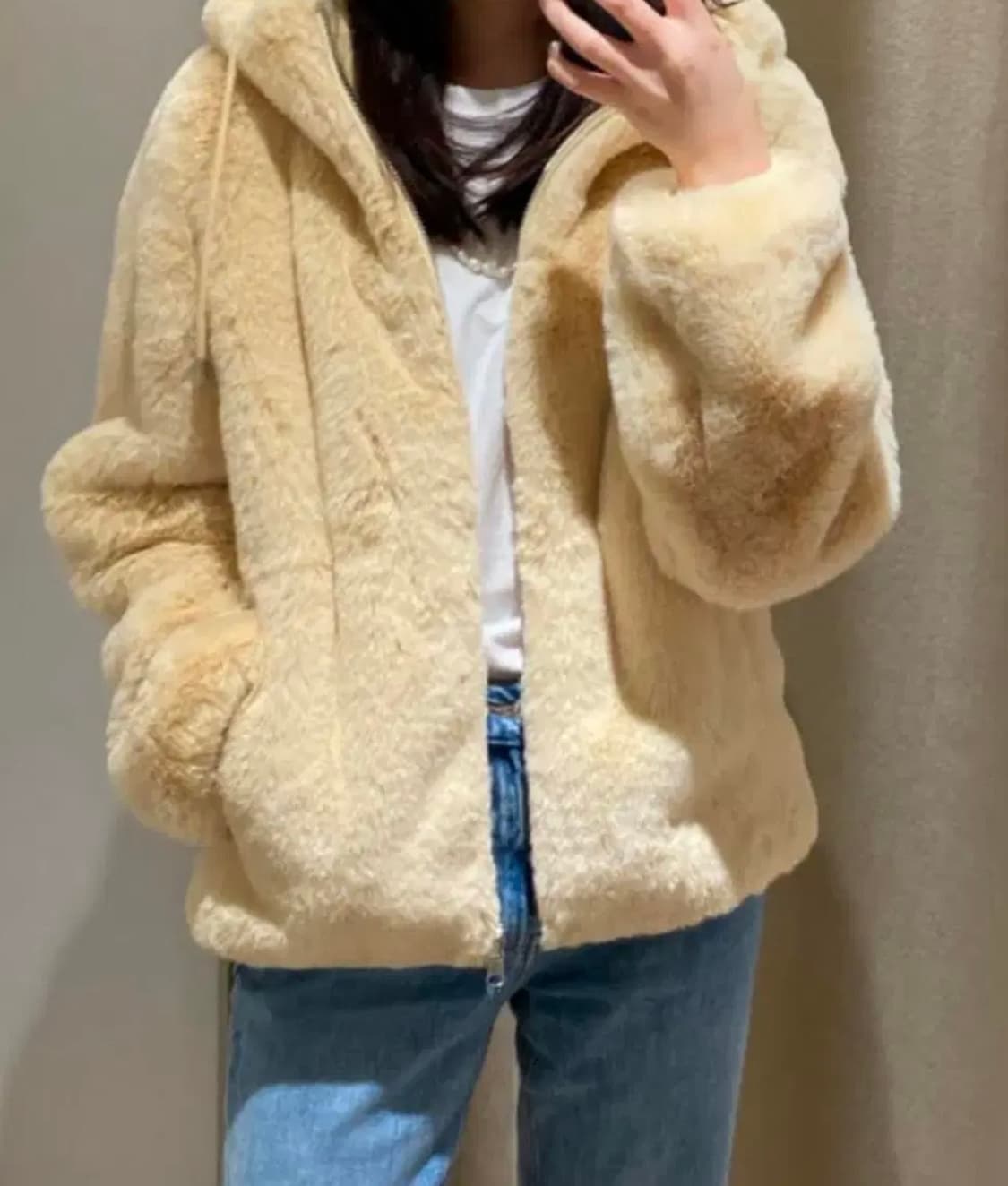 산드로 리버서블 퍼 후드 점퍼  상품이미지1