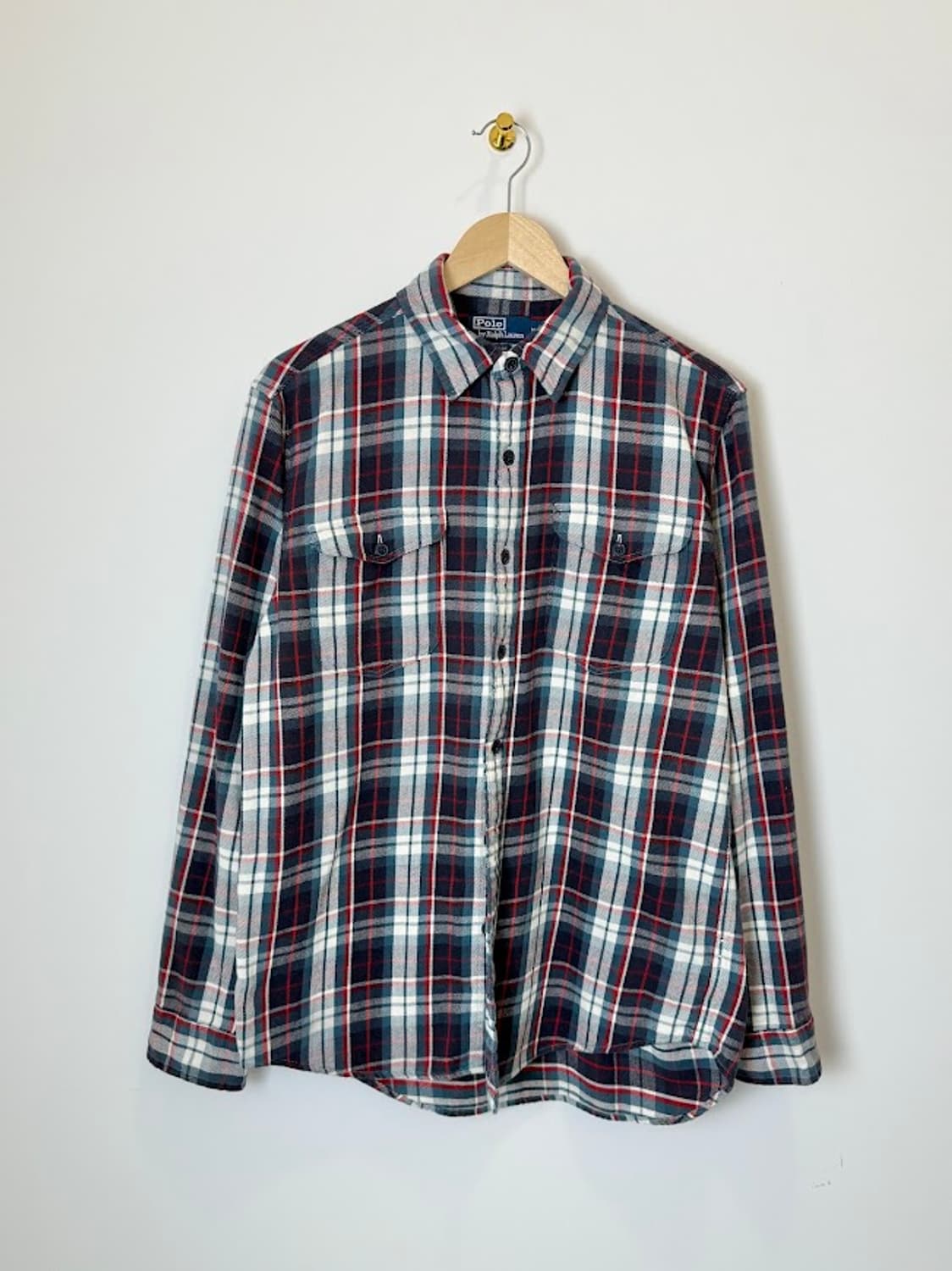 폴로 클래식핏 플래드 트윌 워크 셔츠 (QR) 상품이미지2