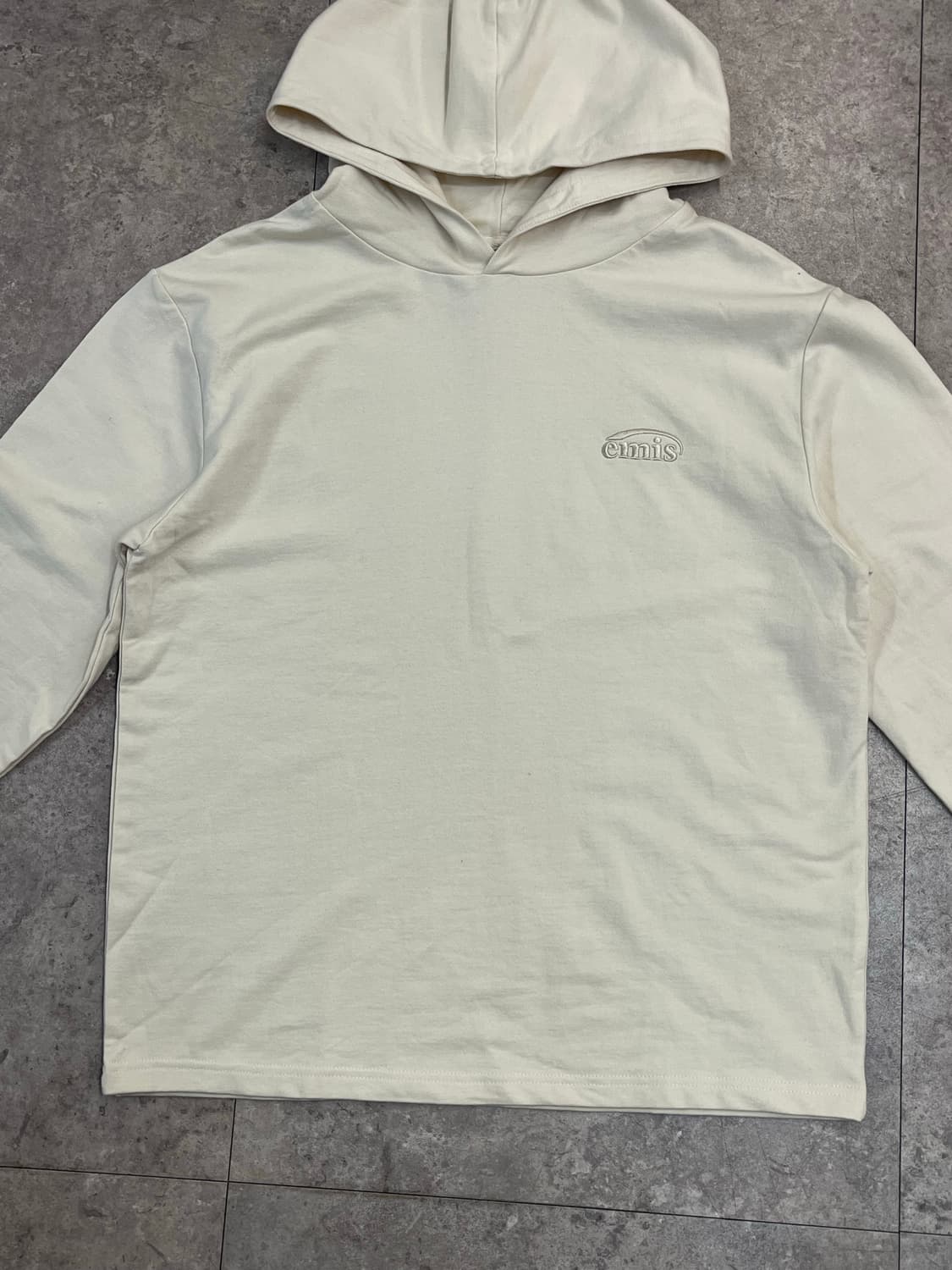 이미스 후드 긴팔티 아이보리 S #csz2444 상품이미지6