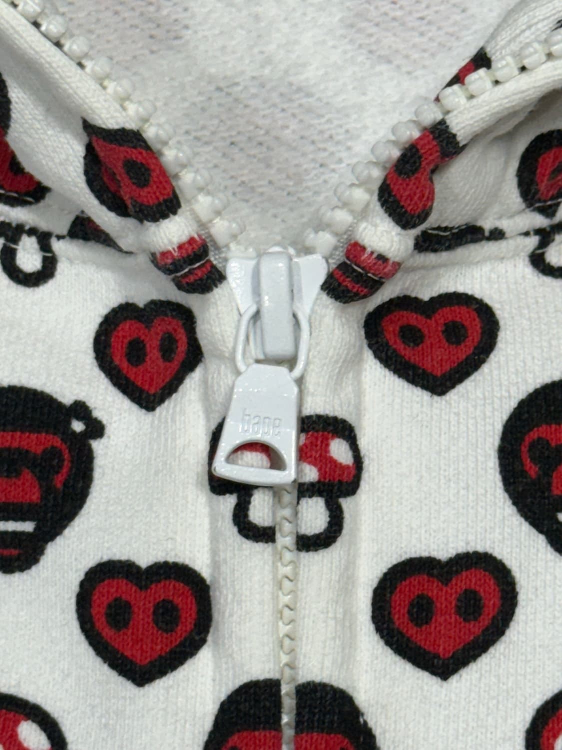 니고 시절 진짜 베이프 마일로 하트 버섯 모노그램 후드 집업 자켓 상품이미지2