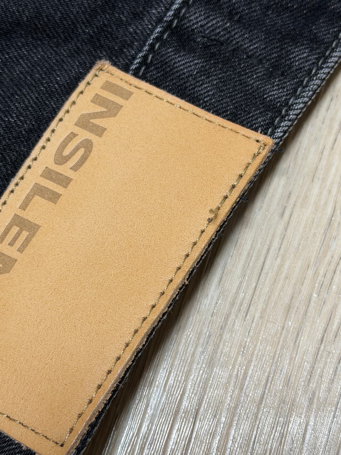 볼륨 프론트 데님 팬츠 WASHED BLACK 상품이미지6