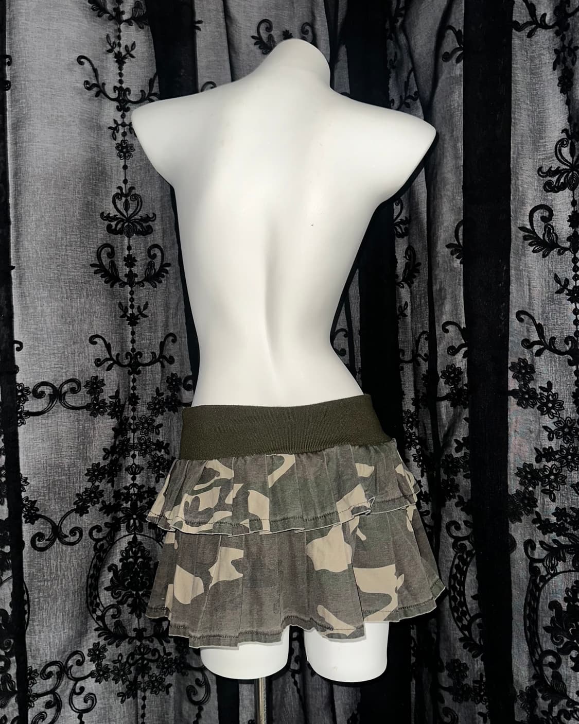 camouflage chain layered mini skirt 상품이미지3