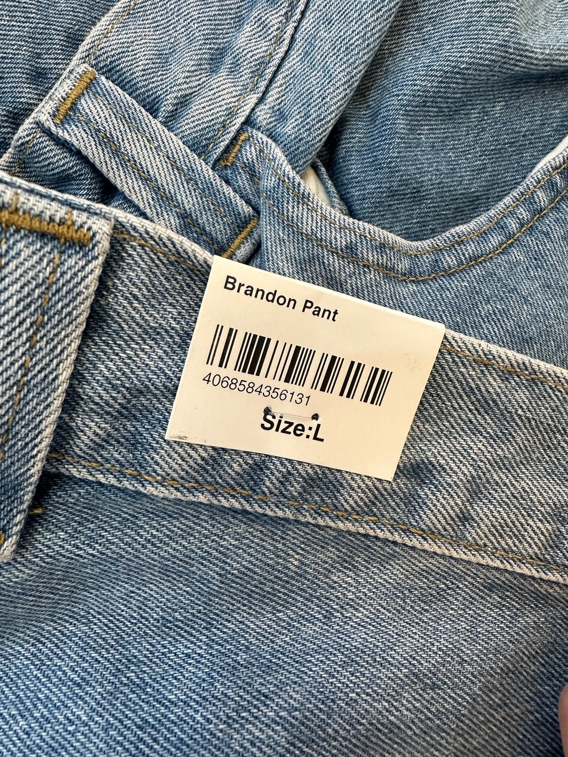 L) 칼하트wip 브랜든 팬츠 블루 스톤 블리치드 상품이미지5