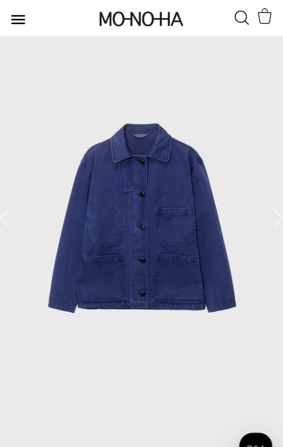 Cotton Dying Work Jacket (Blue) 상품이미지1