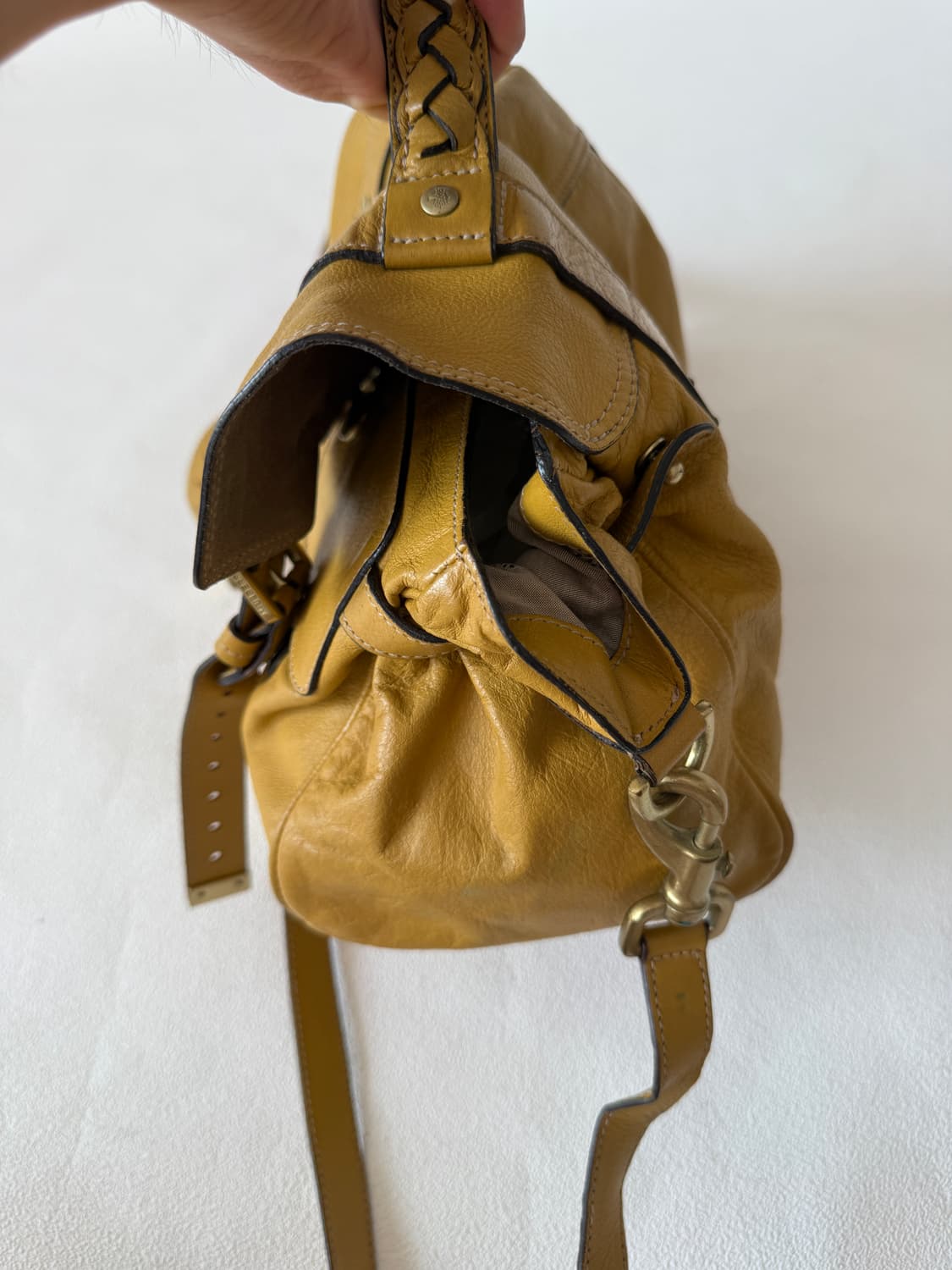 멀버리(Mulberry) 레더 머스타드 알렉사백(ENGLAND) 상품이미지4