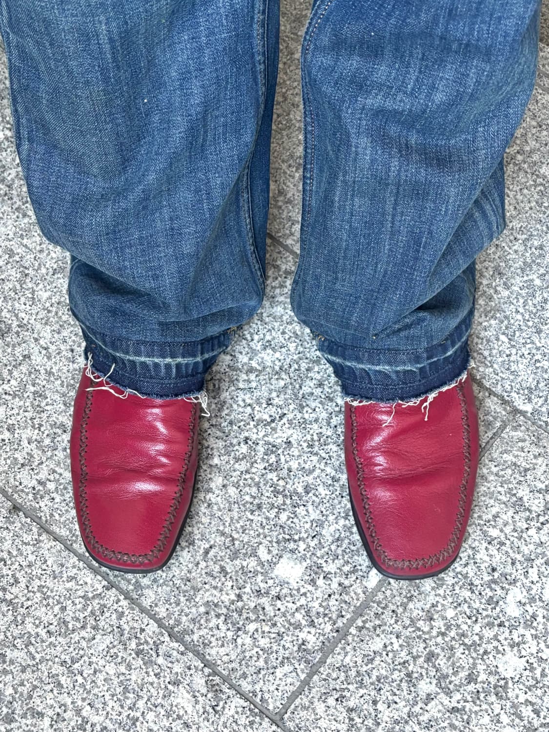 프라다 레드 플랫 로퍼 8.5 상품이미지1