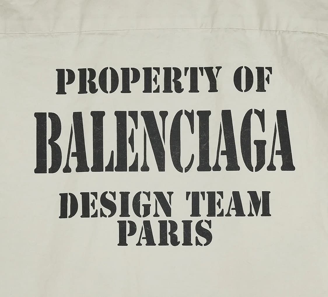 [S급] 발렌시아가 로고프린팅 오버핏 셔츠 - 38 판매합니다!!! 상품이미지5