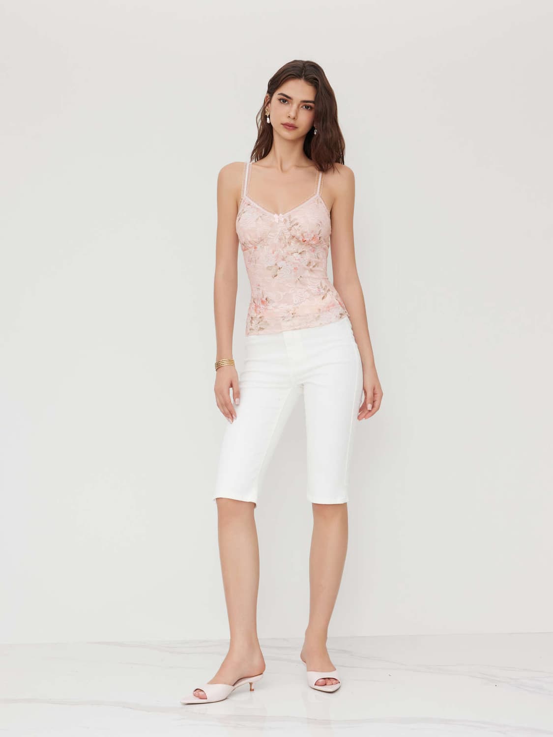 샵사이다 pink flower cami top 상품이미지3
