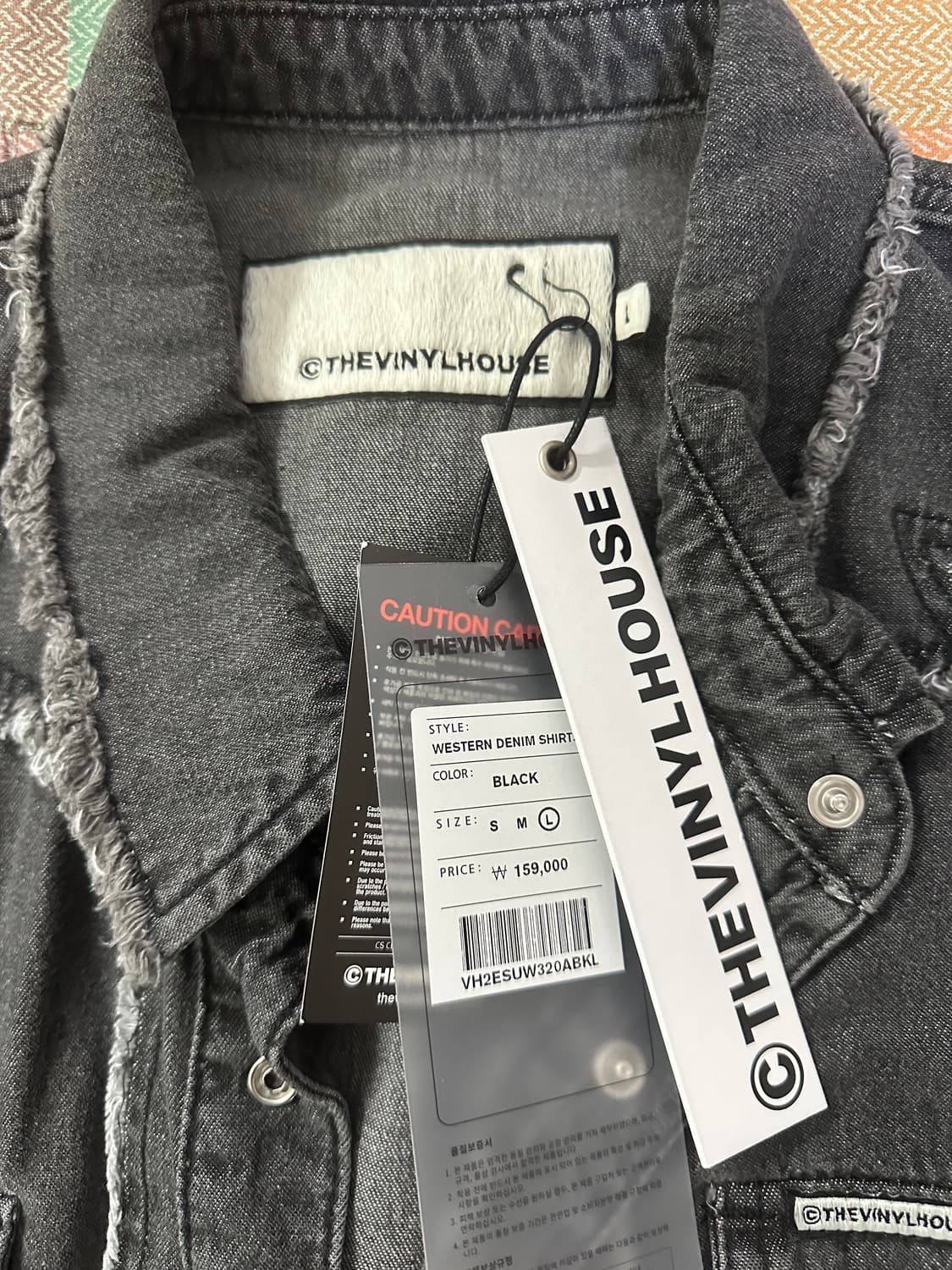 더바이닐하우스 Western denim shirt 블랙 L 상품이미지2