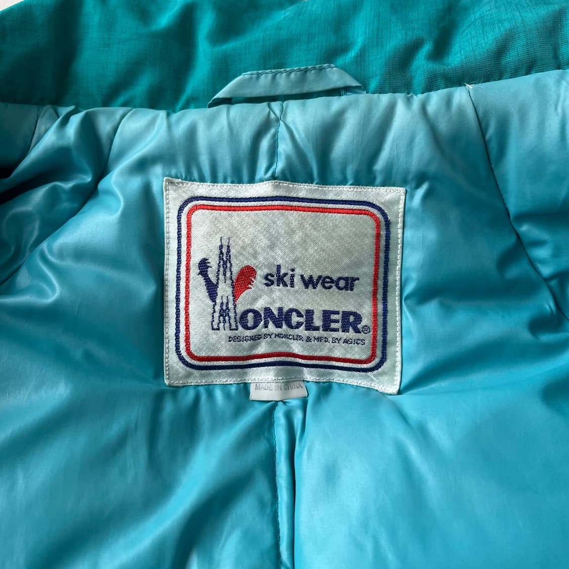 90s 몽클레르 X 아식스 터콰이즈 구스다운 점퍼 상품이미지7