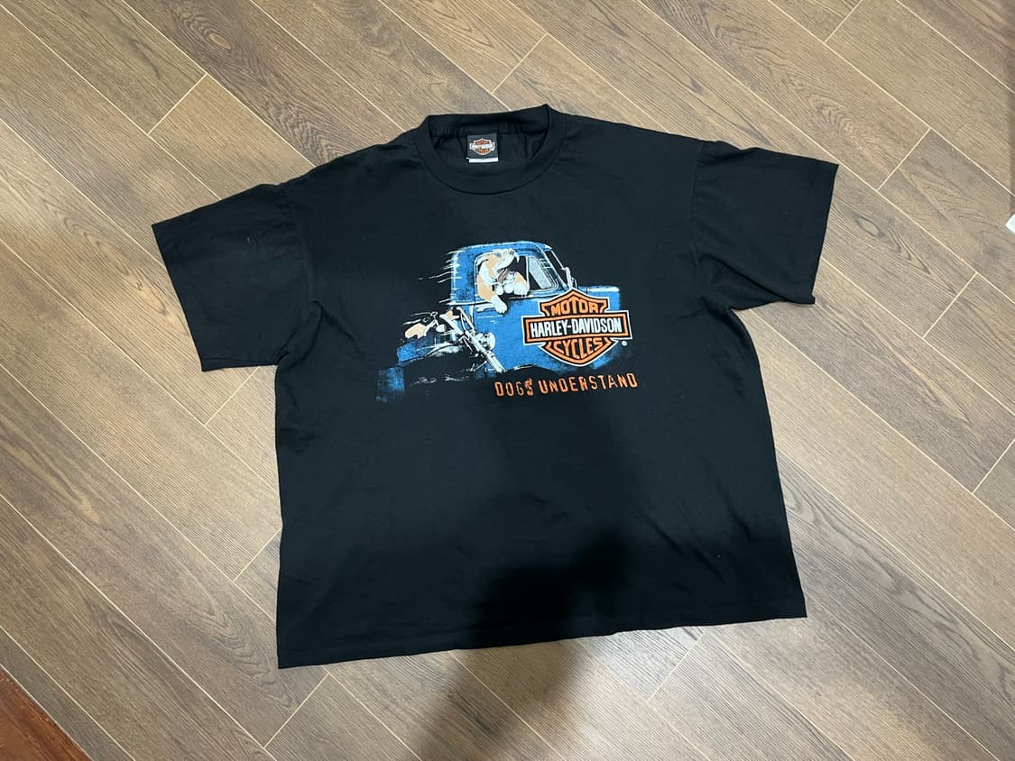 (XL) Made in USA 할리 데이비슨 크롭 반팔 티셔츠 상품이미지1