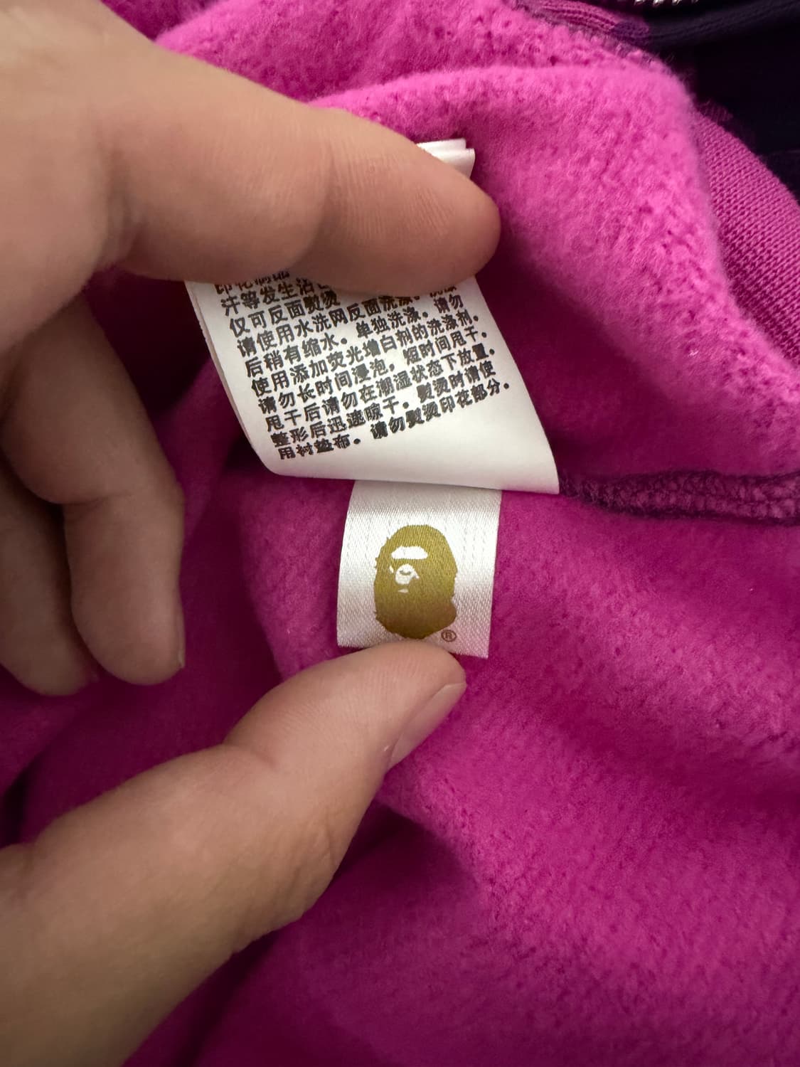 베이프 샤크후드집업 퍼플 상품이미지3