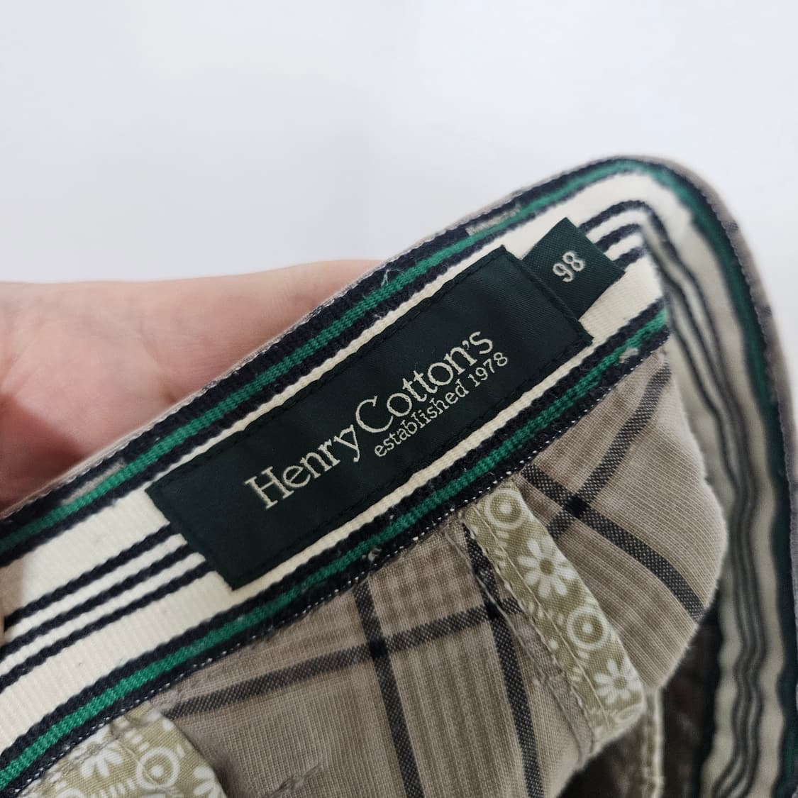 헨리코튼 골프 체크 반바지 38 상품이미지4