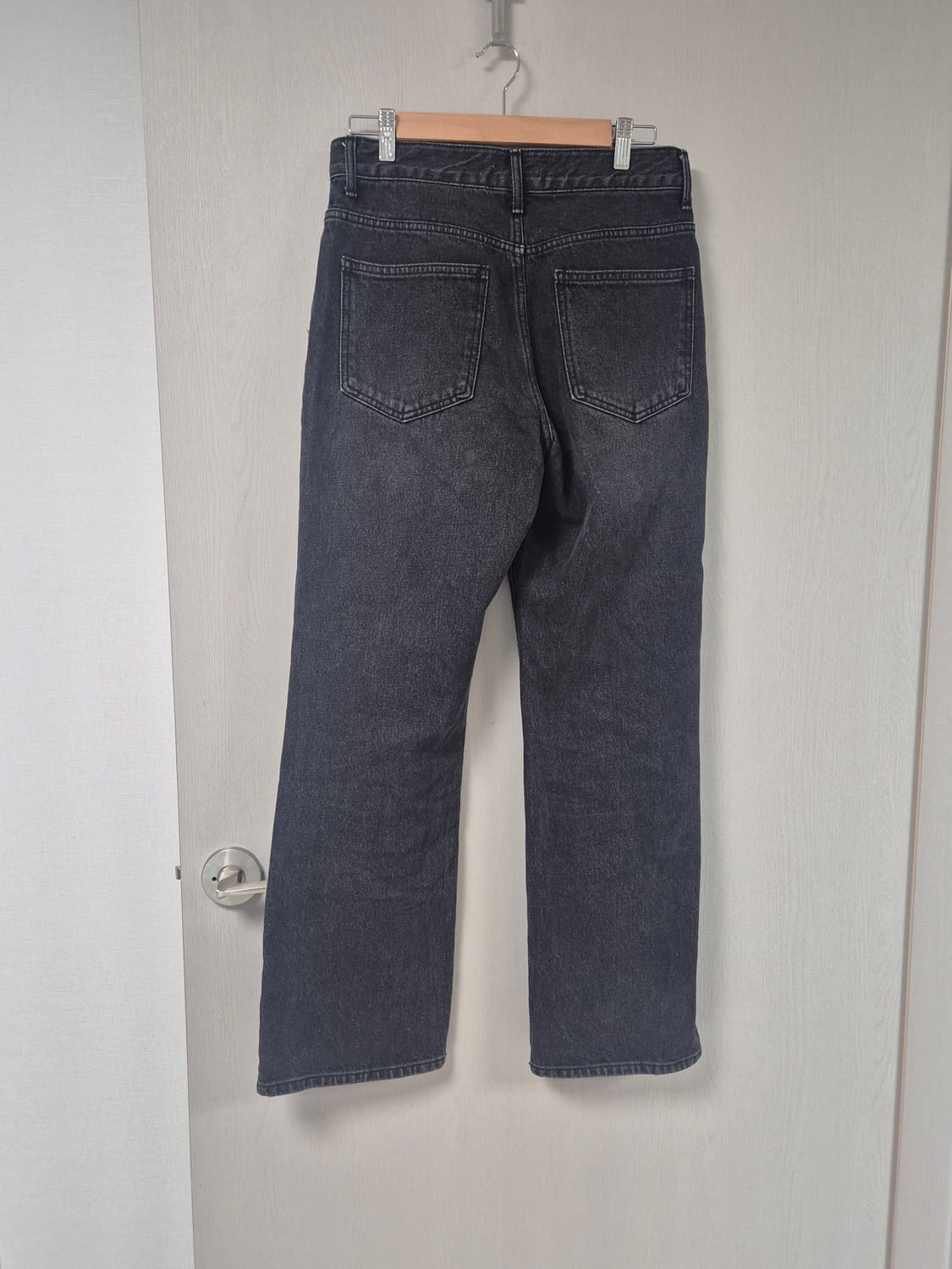 블랙 세미와이드 청바지 30 (상태최상) 상품이미지5