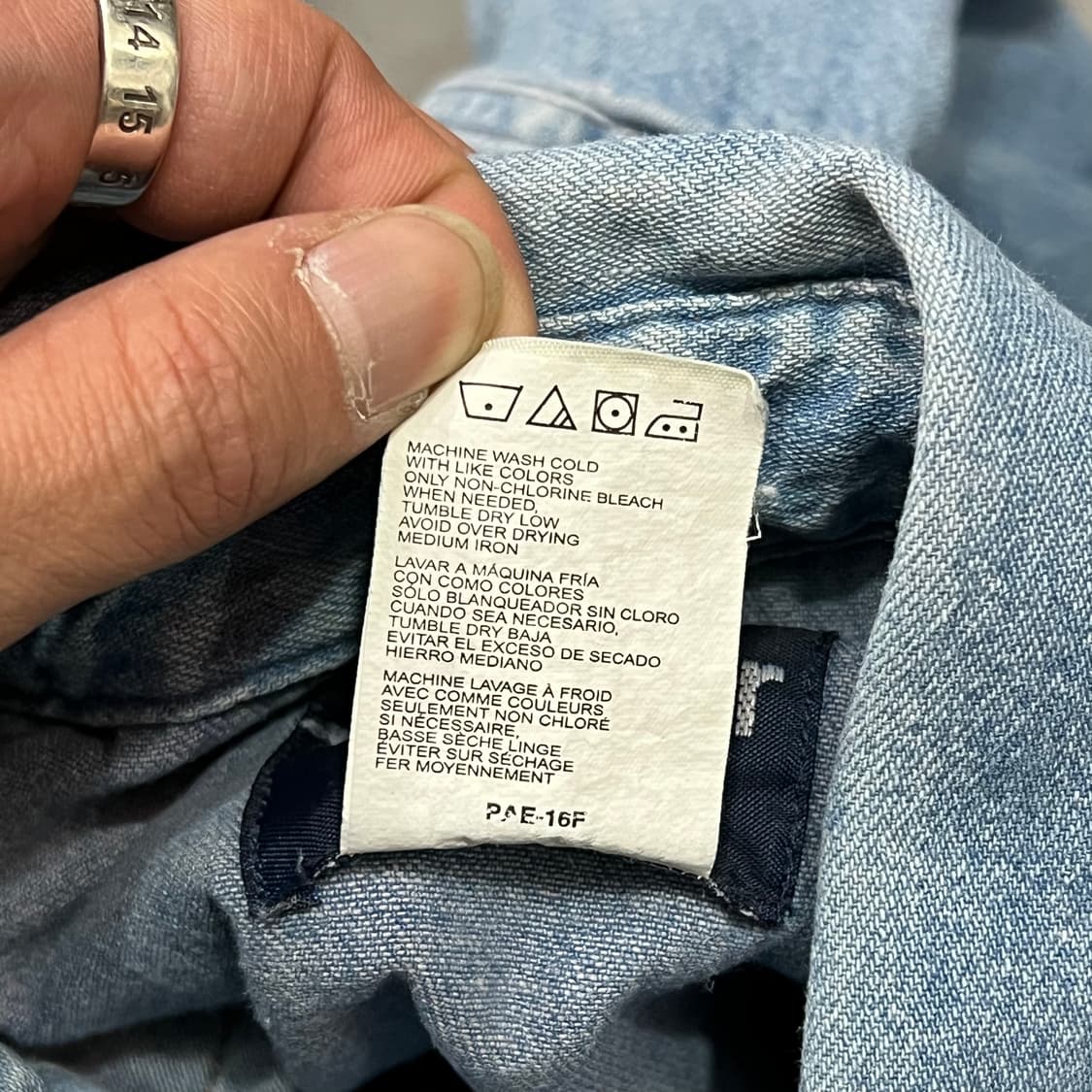  랭글러 웨스턴 데님 셔츠 y14651 상품이미지7