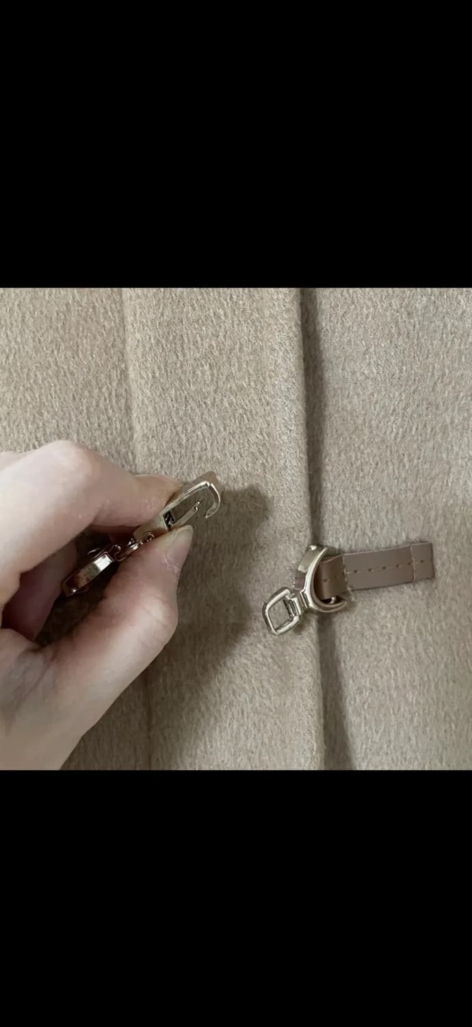 🦙[일본 빈티지] 베이지 털 후드 숏코트🧥 상품이미지4