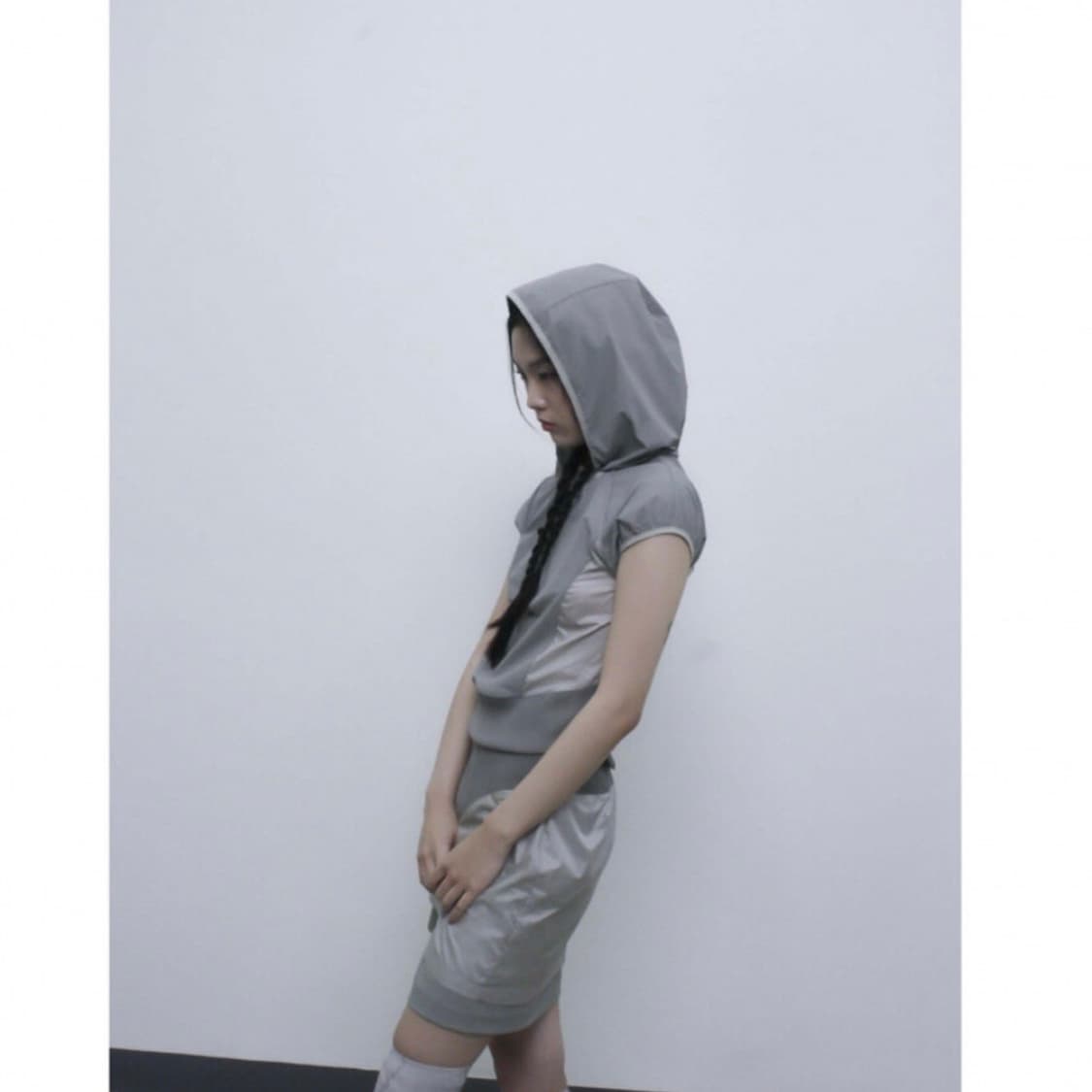 OJOS 오호스 투웨이 후디 볼레로 카키 상품이미지3