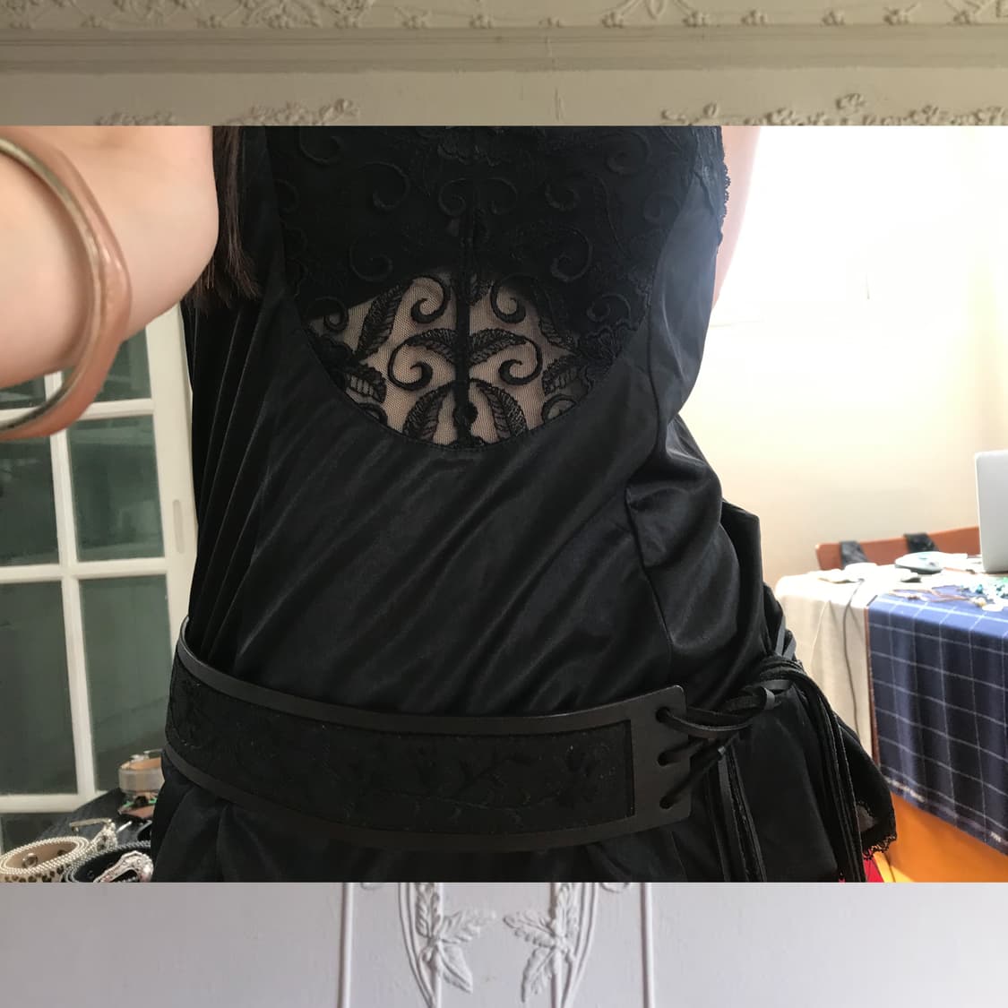 vintage lace see-through sleeveless 상품이미지2