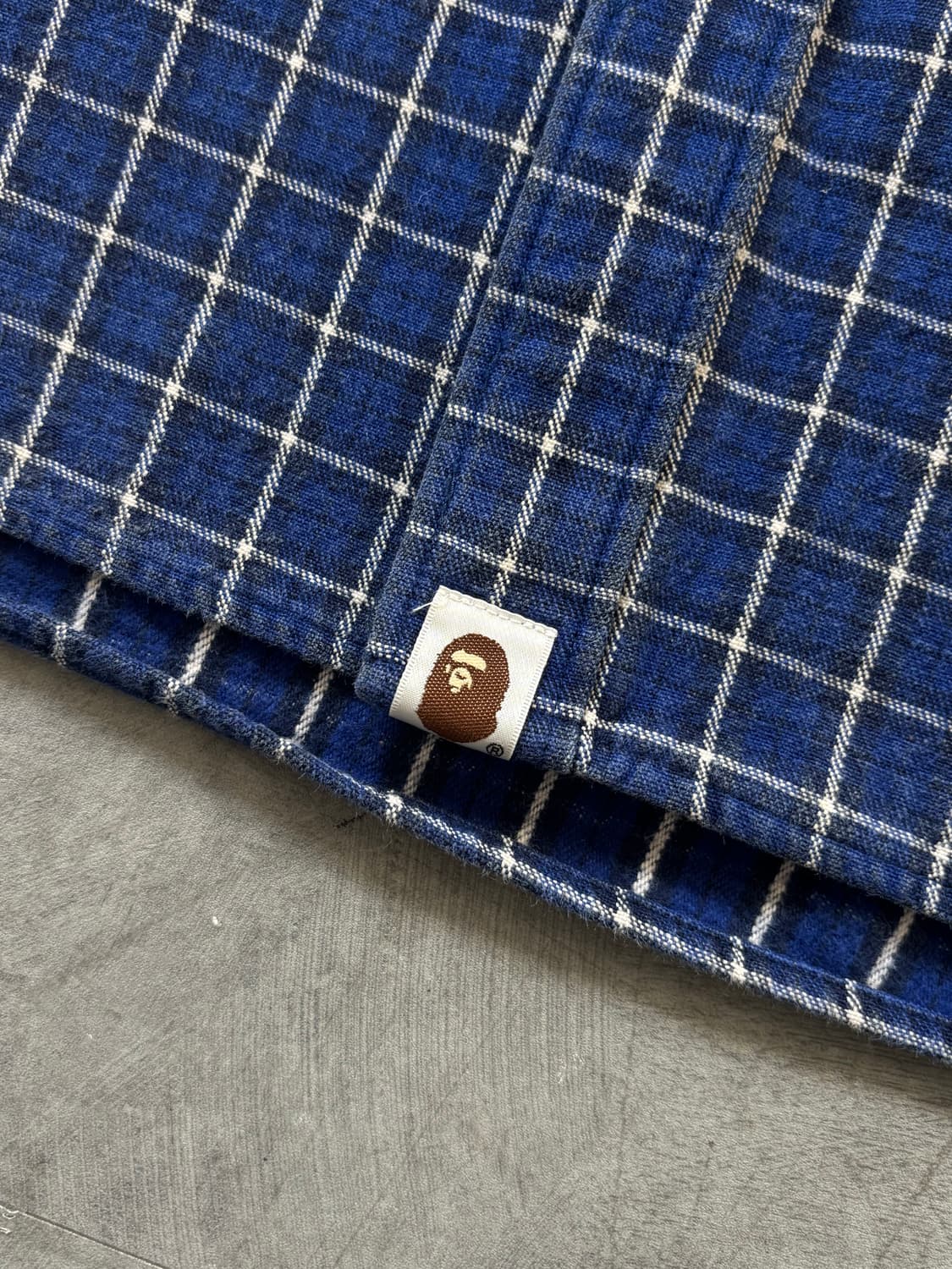 Bape 베이프 블루 체크 플란넬 셔츠 상품이미지6