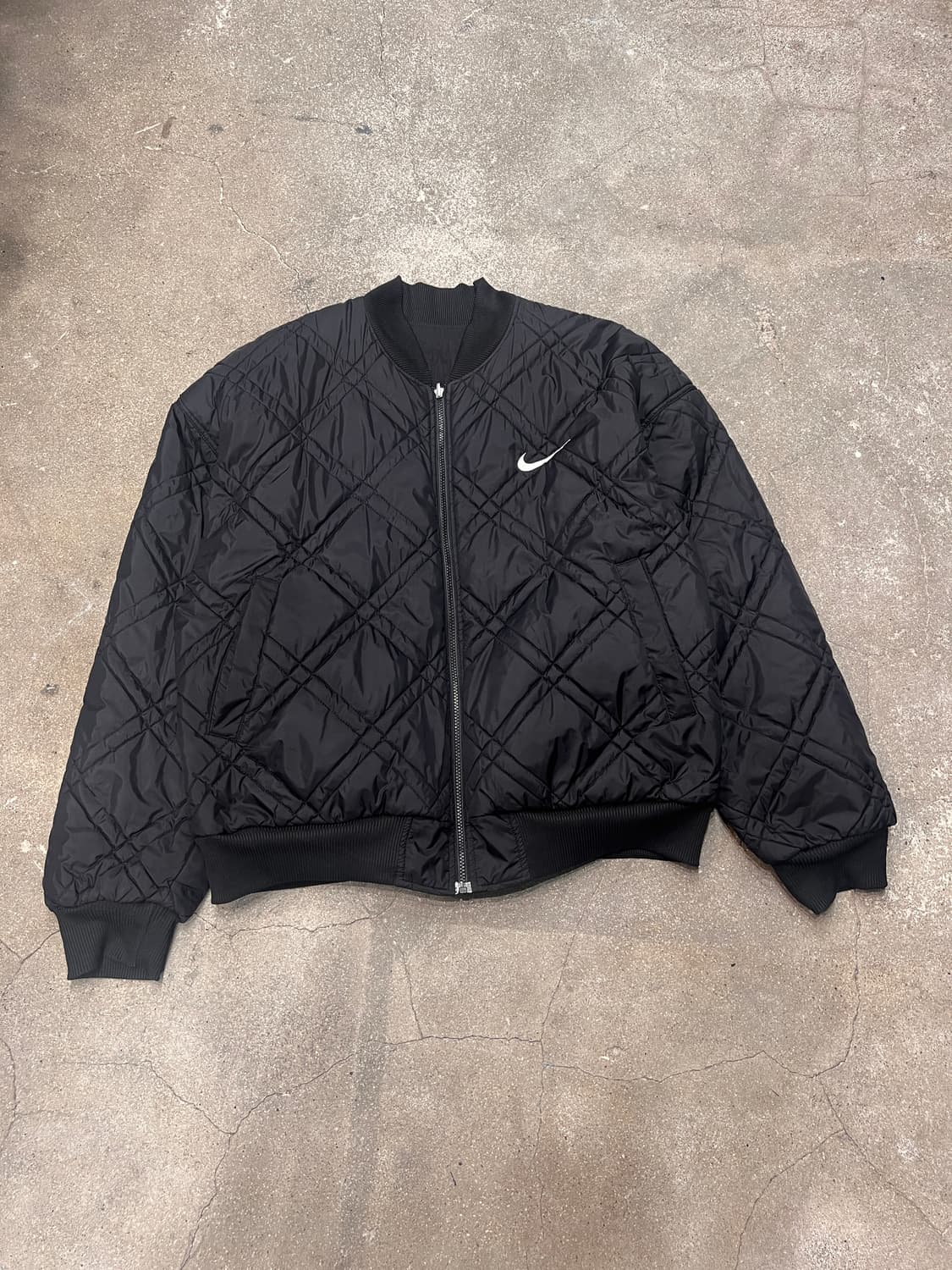 90‘s 희귀 나이키 빅 스우시 리버시블 퀼팅자켓 L 상품이미지1
