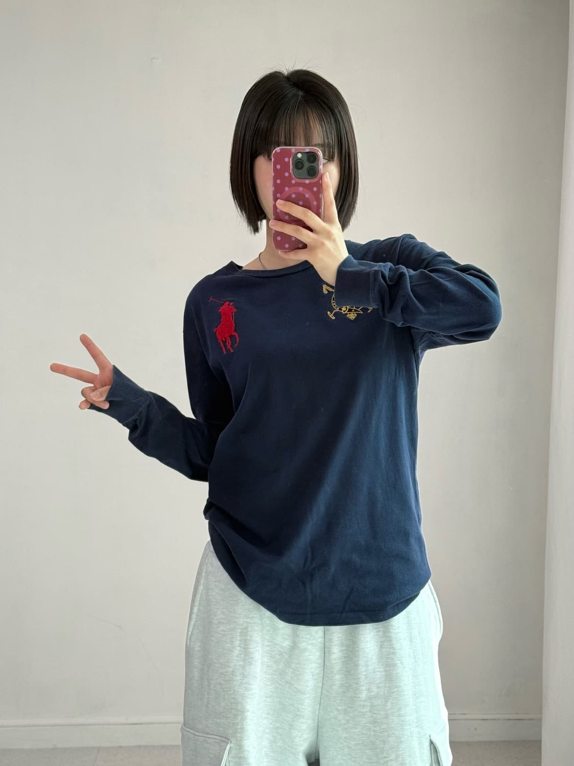 폴로 빅포니 네이비 롱슬리브 상품이미지5