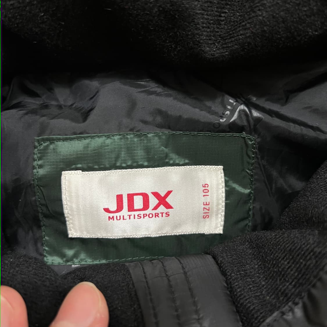 JDX 골프웨어 덕다운 니트 배색 패딩 점퍼 [다크 그린] XL/105 상품이미지5