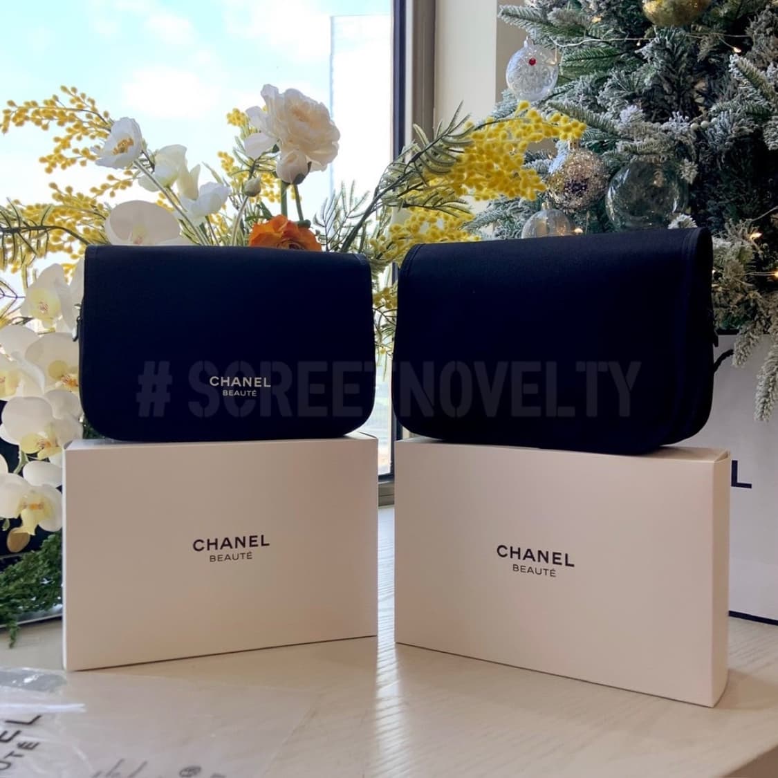 샤넬뷰티 블랙등급 여행용파우치, 고리형 파우치 블랙 상품이미지2