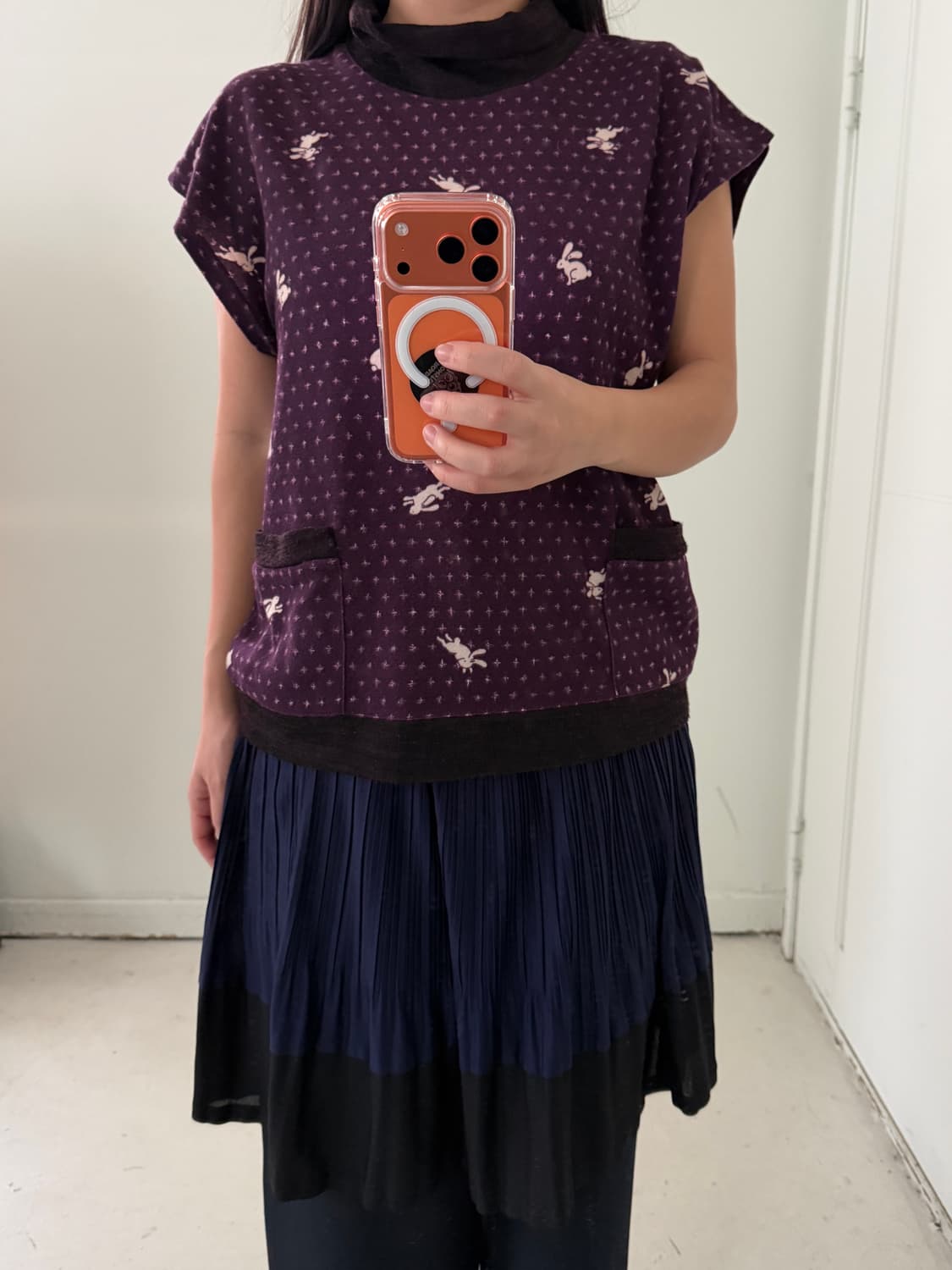 일본빈티지 퍼플레빗 레이어드 탑 상품이미지2