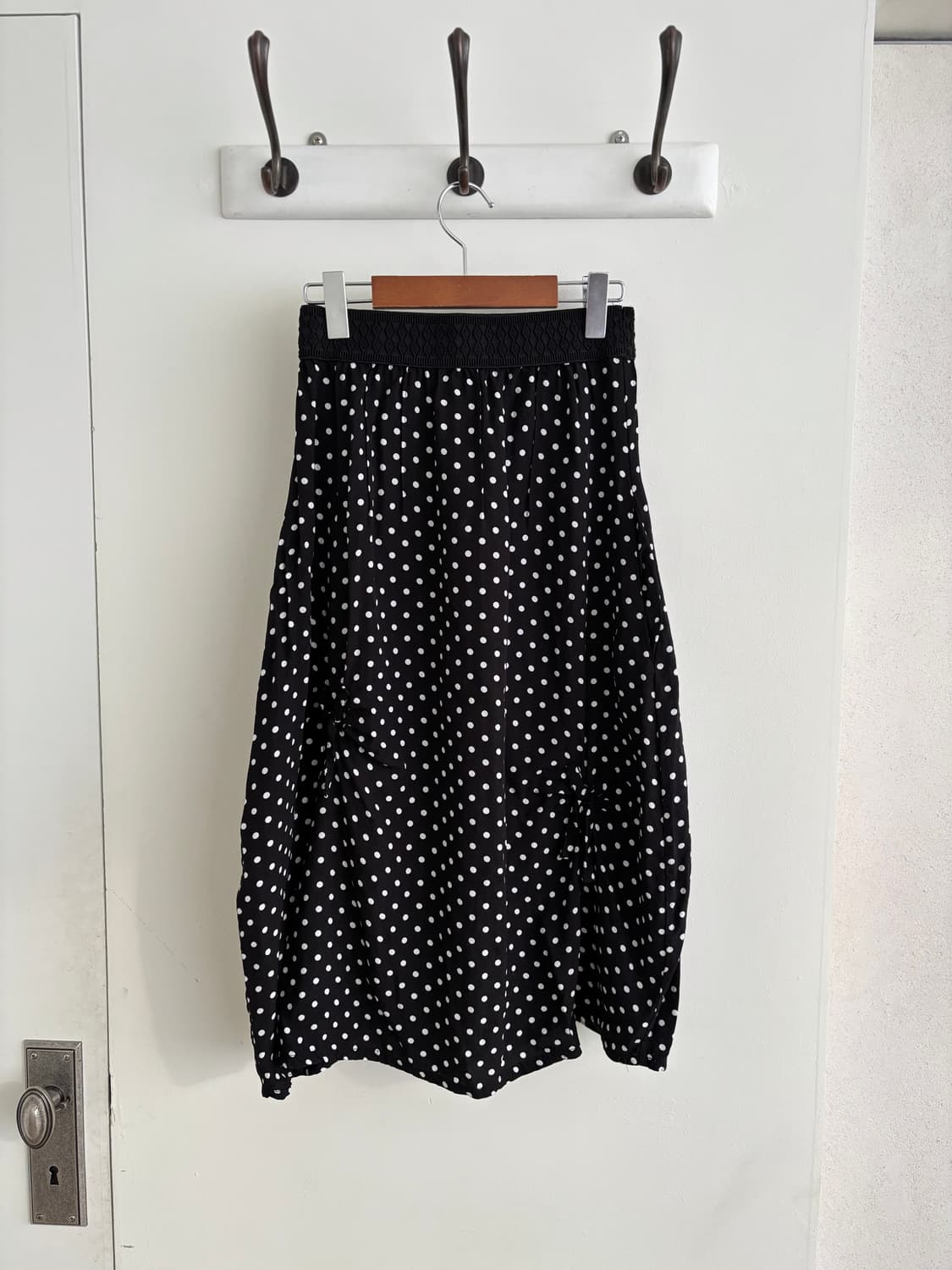 모리걸 히메갸루 블랙 땡땡이 도트 리본 튜브탑 원피스 상품이미지4