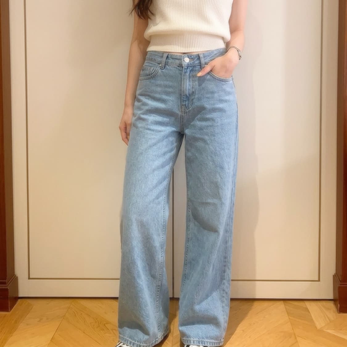 일자핏 데님팬츠 상품이미지2