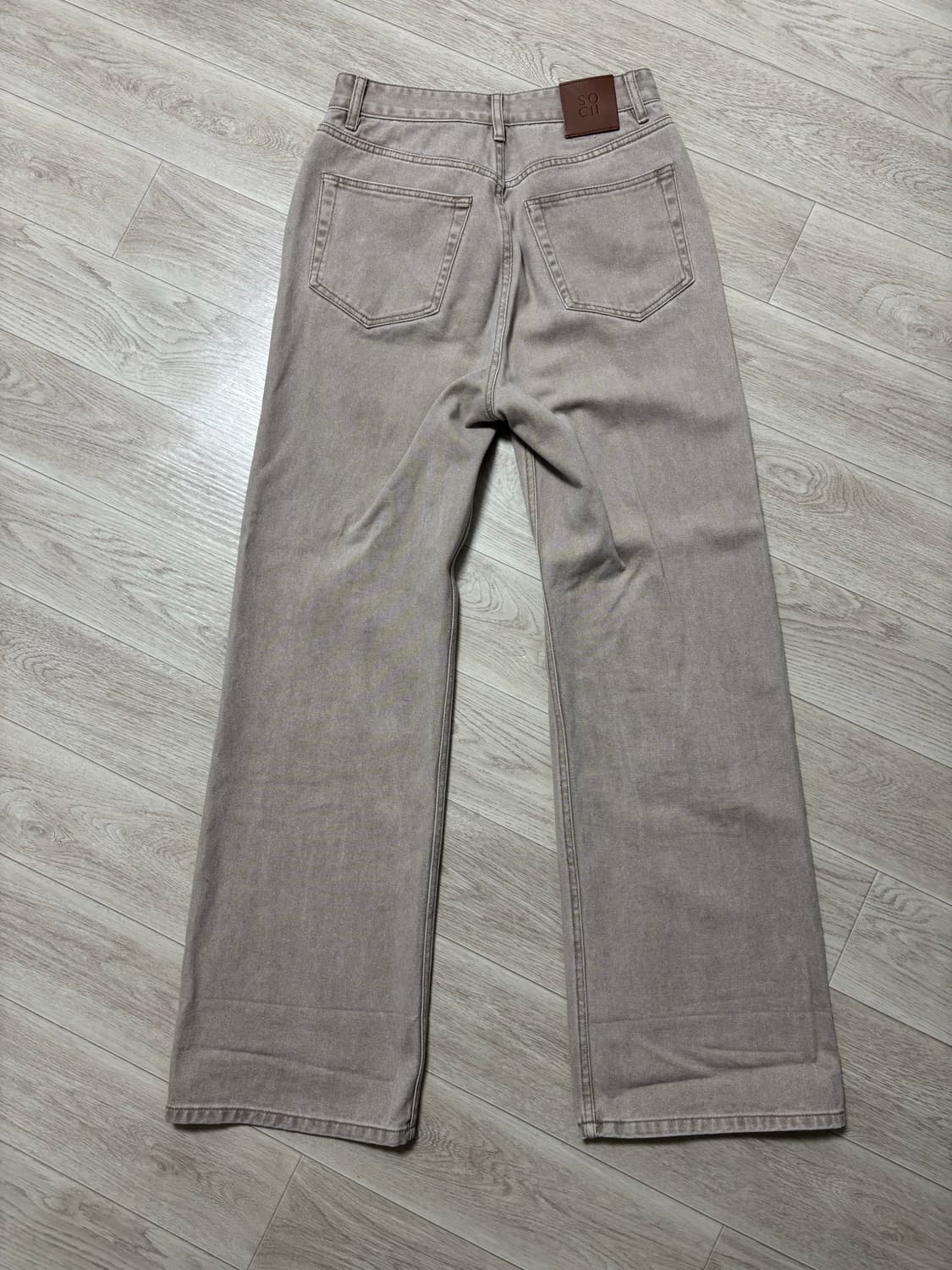  소치이 롤업 데님팬츠 베이지 상품이미지2